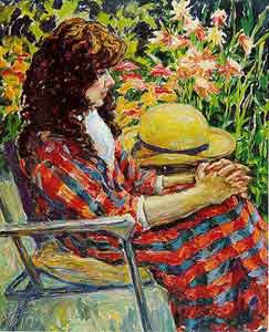 Amid Flowers 1986, by Ng Po Wan