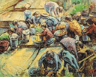Washing Clothes 1965, by Ng Po Wan